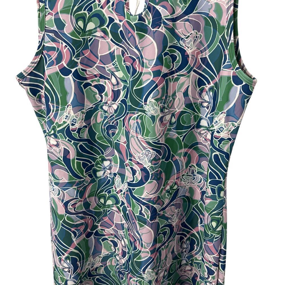 Nuu Muu Dress Womens Large Keyhole Printed Stretch - Picture 7 of 10